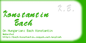 konstantin bach business card